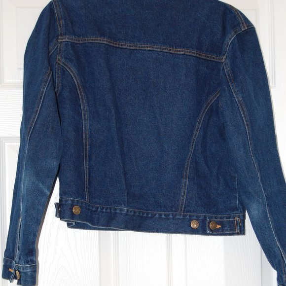 CLIO Dark Blue Jean Jacket Size Medium - Picture 4 of 11